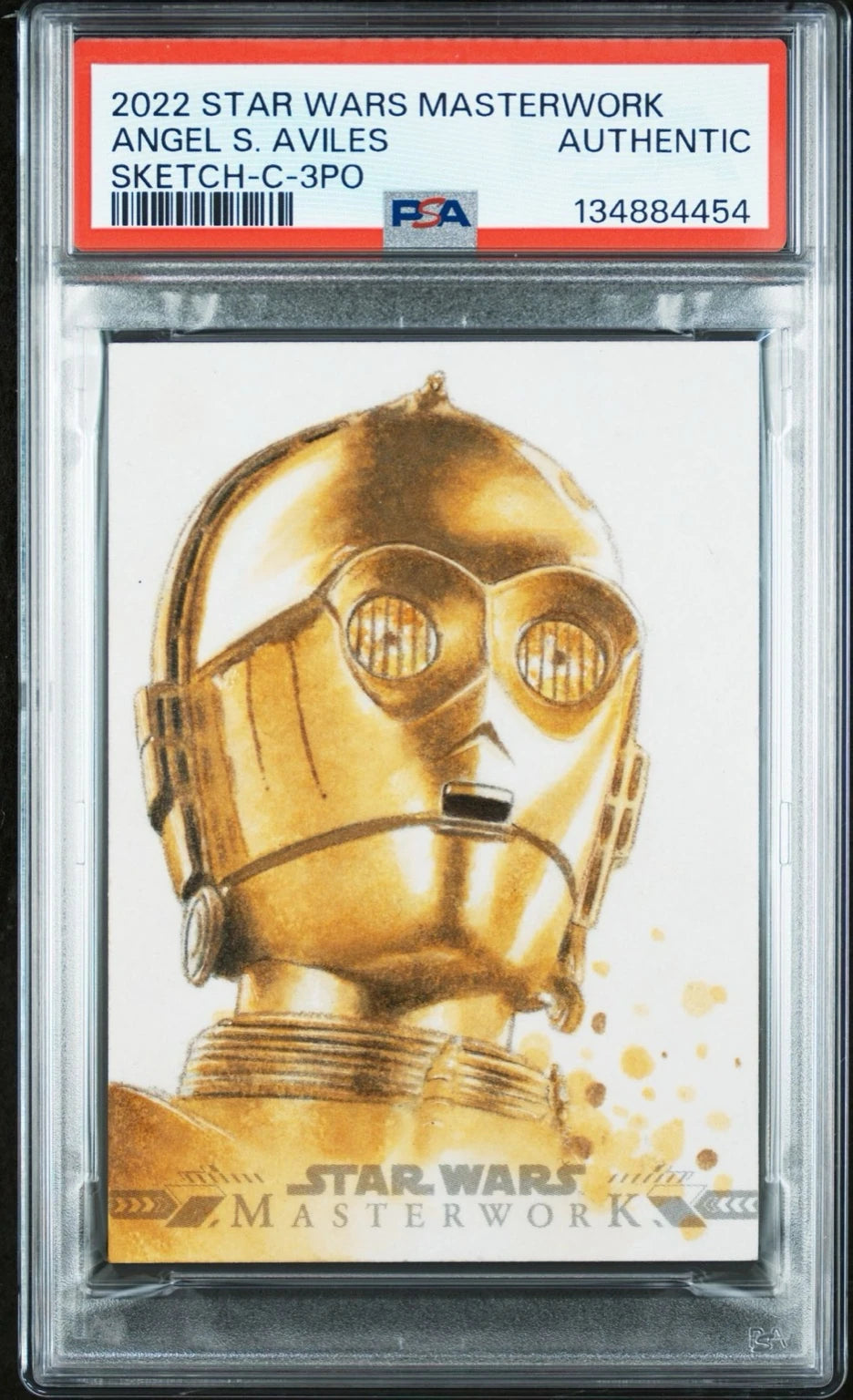 2022 Star Wars Masterwork C-3PO Sketch Angel S. Aviles PSA 1/1 – A