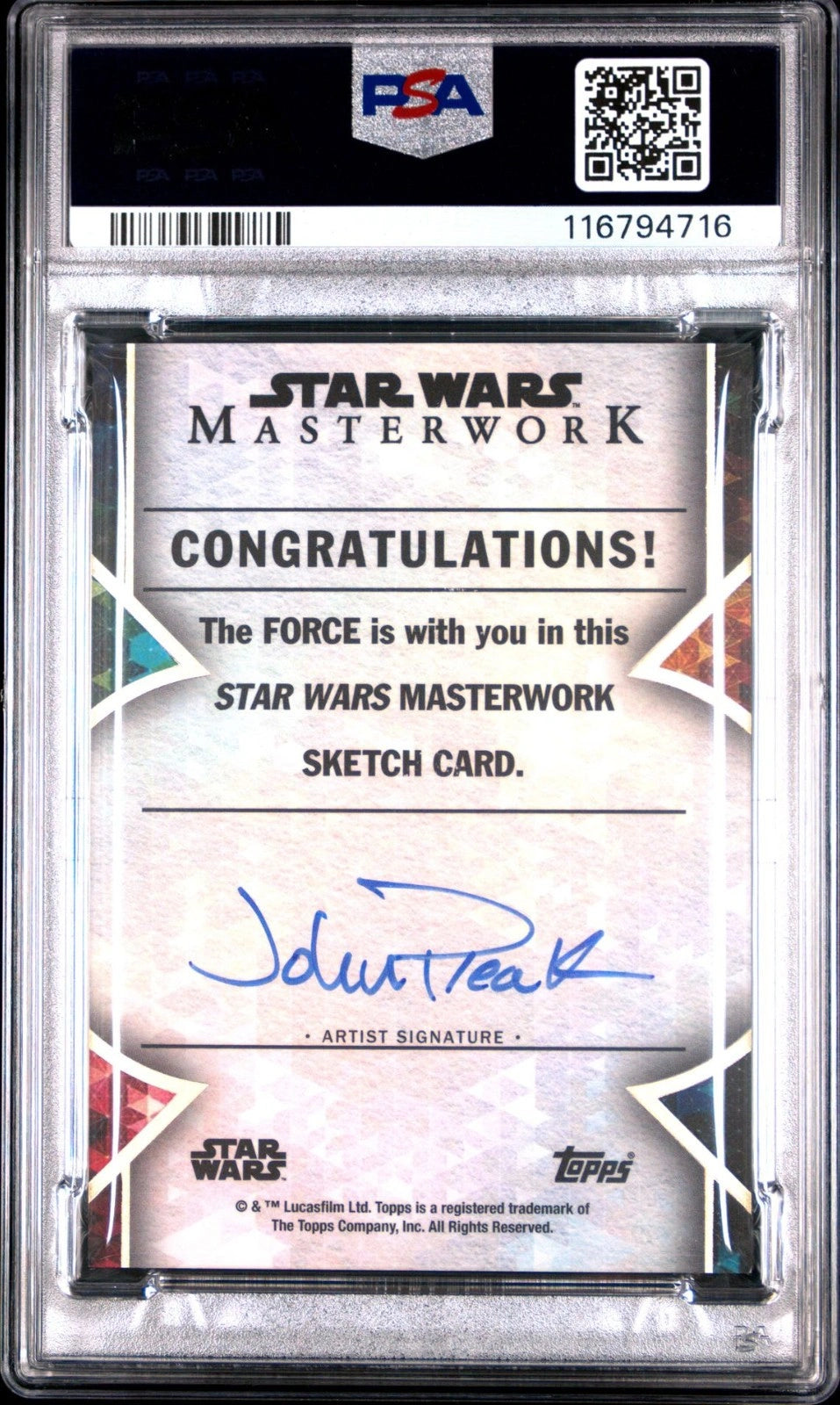 2022 Star Wars Masterwork John Pleak Sketch – Figrin D’an PSA Authentic 1/1