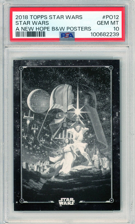 Only PSA 10 in the population for 2018 Topps A New Hope Poster card featuring Darth Vader and Luke Skywalker