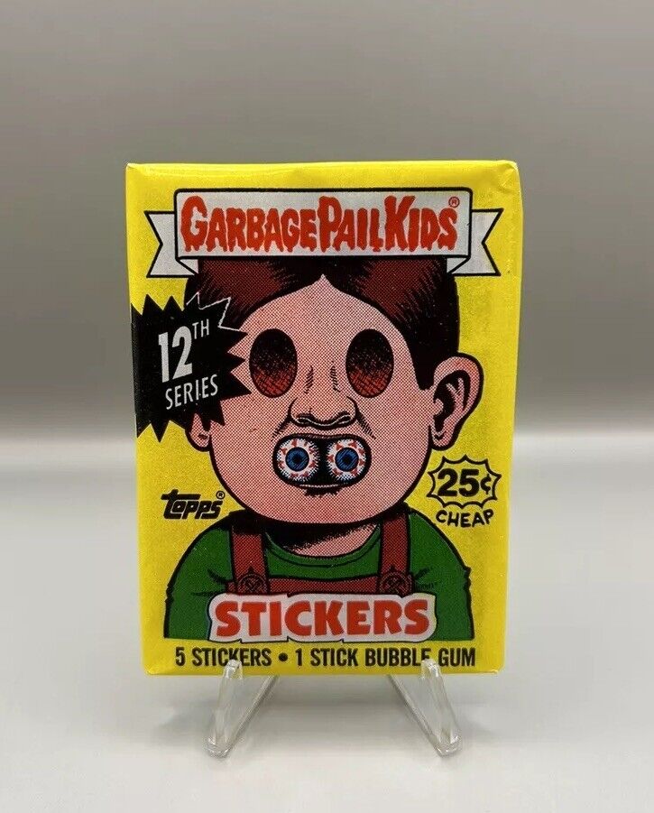 Garbage Pail Kids 12th Series Unopened Pack - 1988Topps Original with Stickers & Gum Authentic GPK