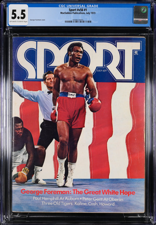 Sport Magazine July 1973 - George Foreman Cover - Vintage Collectible CGC 5.5