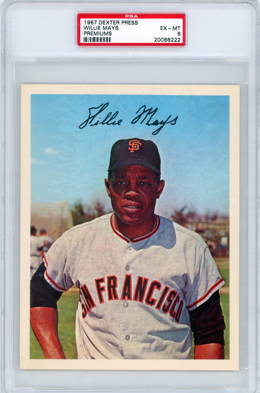 1967 Willie Mays Dexter Press Premium – PSA 6 EX-MT Graded Giants Collectible